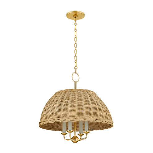 Arwen Four Light Chandelier in Aged Brass (428|H859804-AGB)