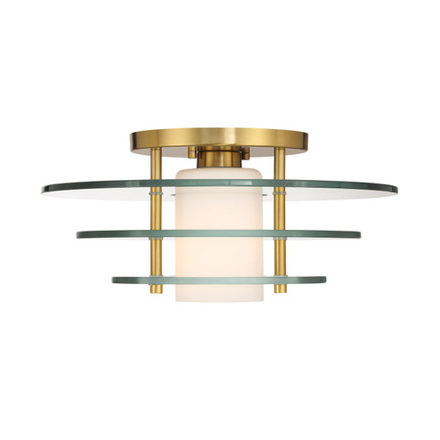 Newell One Light Semi-Flush Mount in Warm Brass (51|6-8602-1-322)