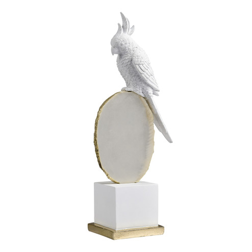 Cockatiel Sculpture in White (45|S0037-12022)