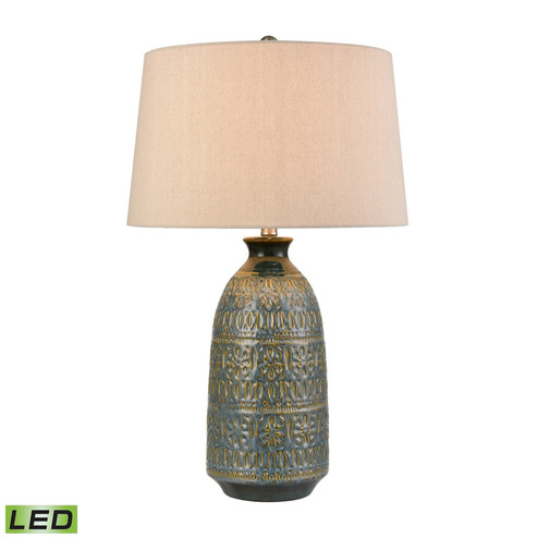 Burnie LED Table Lamp in Blue Glazed (45|S0019-11143-LED)