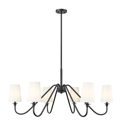 Gianna Six Light Chandelier in Matte Black (224|7509-6-46MB)