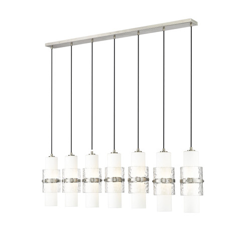 Cayden Seven Light Linear Chandelier in Brushed Nickel (224|1946P-7L-BN)