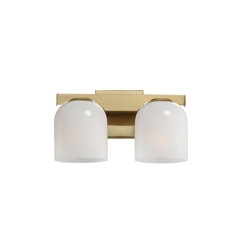 Scoop Two Light Bath Vanity in Natural Aged Brass (16|21232MRNAB)