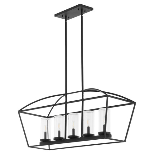 Odeon Five Light Linear Chandelier in Matte Black (19|71-5-59)