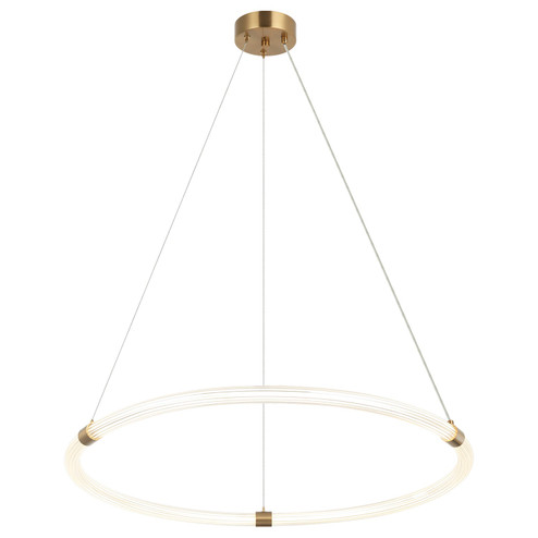 Inkara LED Pendant in Aged Gold Brass (423|C34832AG)