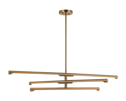 Novelle LED Pendant in Aged Gold Brass (423|C31490AG)