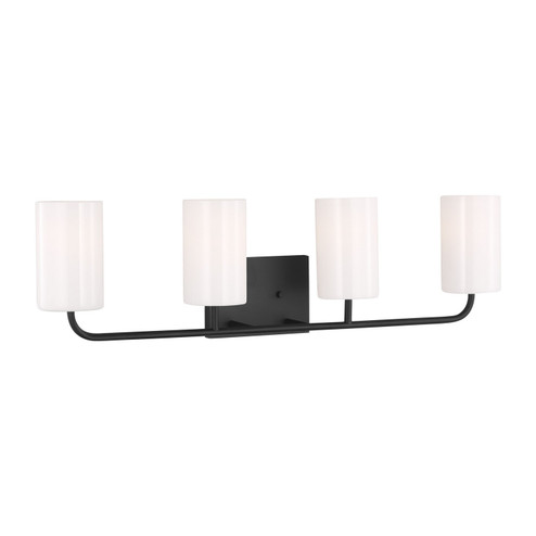 Rhett Four Light Vanity in Midnight Black (1|GLV1004MBK)