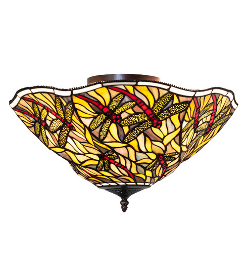 Swirling Dragonfly Three Light Flushmount (57|270481)