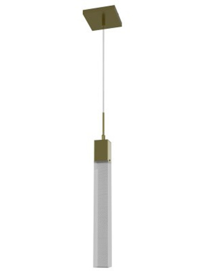 The Original Glacier Snow Avenue One Light Pendant in Brushed Brass (192|HF1901-1-GL-BB-SNW)