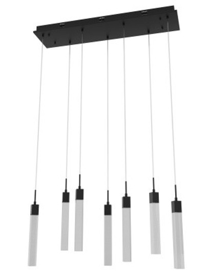 The Original Glacier Snow Avenue Seven Light Pendant in Black (192|HF1900-7-GL-BK-SNW)