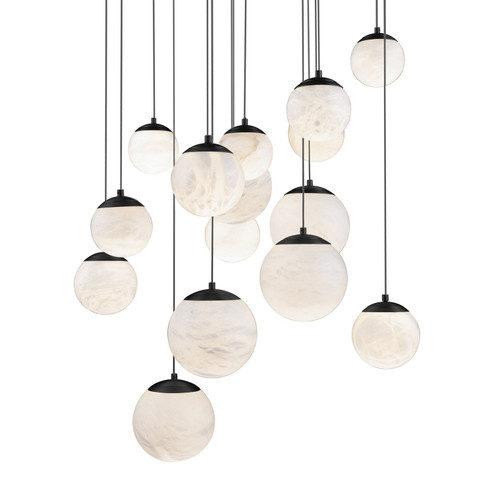 Pisces LED Pendant in Black (281|PD-34415R-BK)