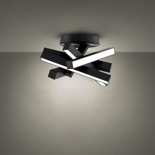 Chaos LED Flush Mount in Black (281|FM-64817-BK)