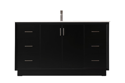 Hayes SIngle Bathroom Vanity in Black (173|VF19660BK)