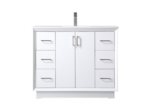 Hayes SIngle Bathroom Vanity in White (173|VF19642WH)