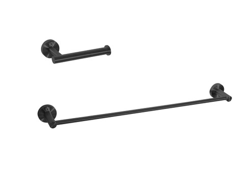 Alma 2-Piece Bathroom Hardware Set in Matte Black (173|HWB-11S2MBK)