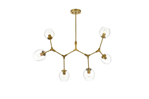 Cavoli Six Light Chandelier in Brass (173|1712G49BR)