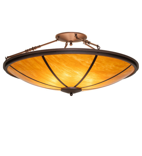 Commerce Eight Light Semi-Flushmount in Mahogany Bronze (57|270574)