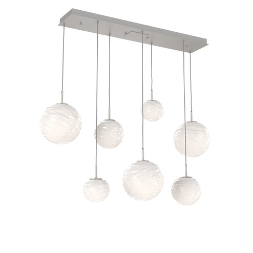 Gaia LED Linear Pendant in Beige Silver (404|PLB0092-07-BS-WL-C01-L3)