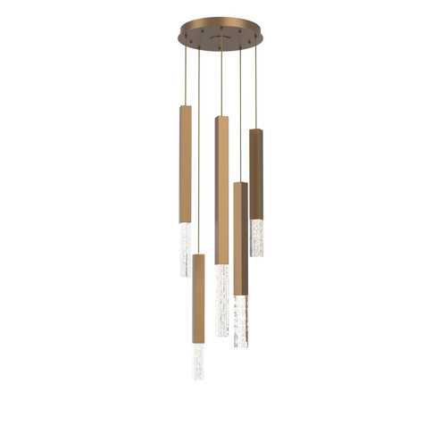 Axis LED Chandelier in Novel Brass (404|CHB0097-05-NB-GC-C01-L3)