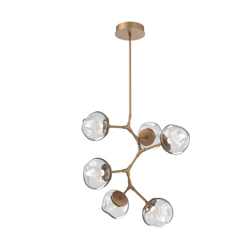 Luna LED Chandelier in Novel Brass (404|CHB0095-VA-NB-GC-001-L1)