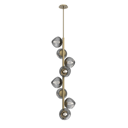 Luna LED Chandelier in Gilded Brass (404|CHB0095-T8-GB-GS-001-L3)