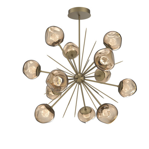 Luna LED Chandelier in Gilded Brass (404|CHB0095-0H-GB-ZB-001-L1)