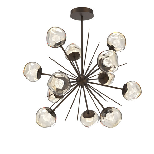 Luna LED Chandelier in Flat Bronze (404|CHB0095-0H-FB-ZA-001-L3)