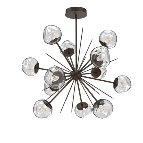 Luna LED Chandelier in Flat Bronze (404|CHB0095-0H-FB-GC-001-L3)