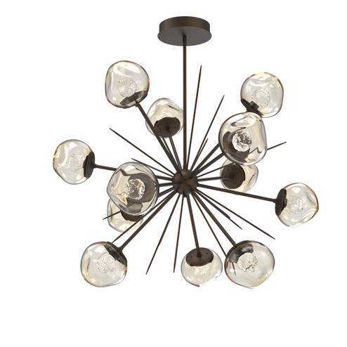 Luna LED Chandelier in Flat Bronze (404|CHB0095-0H-FB-FA-001-L3)