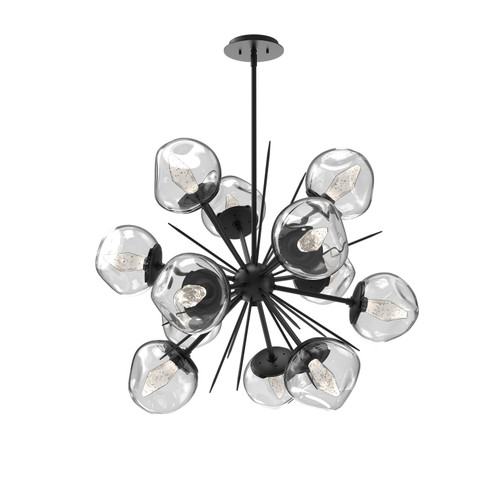 Luna LED Chandelier in Matte Black (404|CHB0095-0G-MB-GC-001-L3)