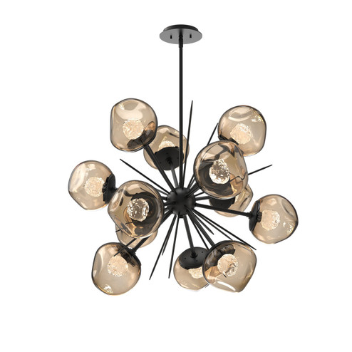 Luna LED Chandelier in Matte Black (404|CHB0095-0G-MB-FB-001-L3)