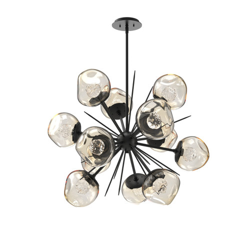 Luna LED Chandelier in Matte Black (404|CHB0095-0G-MB-FA-001-L3)