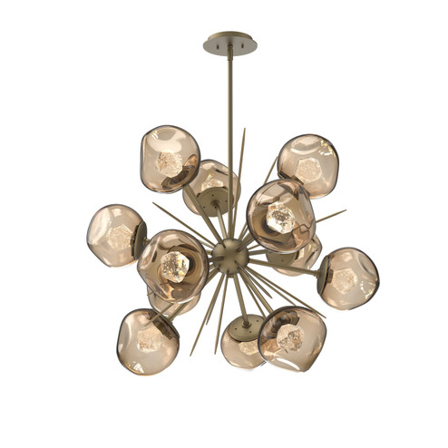 Luna LED Chandelier in Gilded Brass (404|CHB0095-0G-GB-ZB-001-L3)