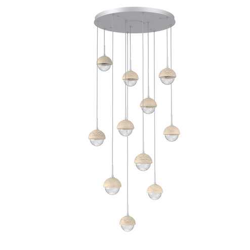 Cabochon LED Chandelier in Classic Silver (404|CHB0093-11-CS-TC-C01-L3)