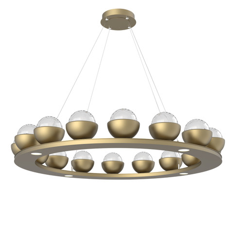 Cabochon LED Chandelier in Gilded Brass (404|CHB0093-0D-GB-MC-CA1-L3)