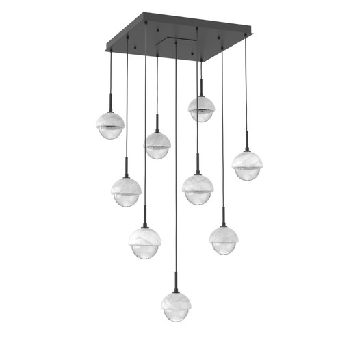 Cabochon LED Chandelier in Matte Black (404|CHB0093-09-MB-WC-C01-L3)