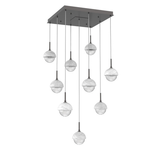 Cabochon LED Chandelier in Graphite (404|CHB0093-09-GP-WC-C01-L3)