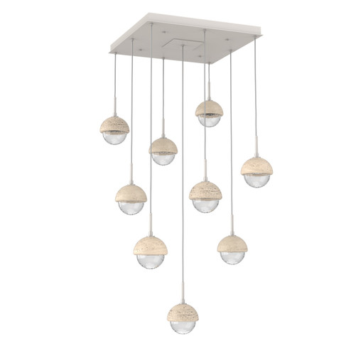 Cabochon LED Chandelier in Beige Silver (404|CHB0093-09-BS-TC-C01-L3)