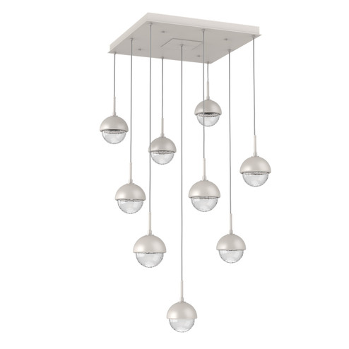 Cabochon LED Chandelier in Beige Silver (404|CHB0093-09-BS-MC-C01-L1)