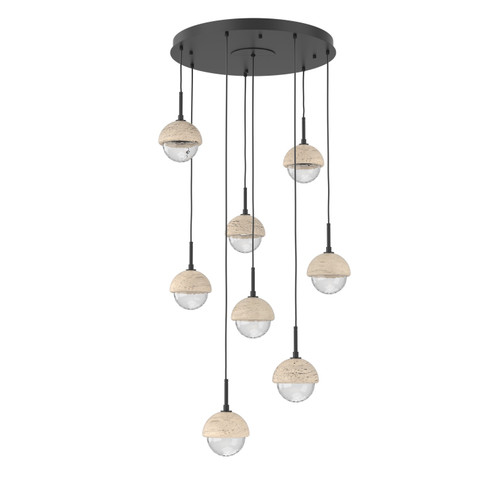 Cabochon LED Chandelier in Matte Black (404|CHB0093-08-MB-TC-C01-L3)