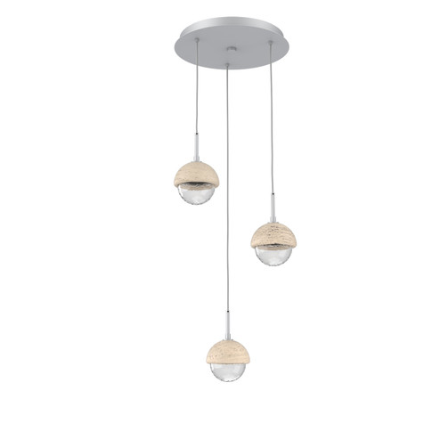 Cabochon LED Chandelier in Classic Silver (404|CHB0093-03-CS-TC-C01-L3)