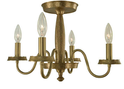 Matera Four Light Semi-Flush Mount in Brushed Brass (8|5782 BR)