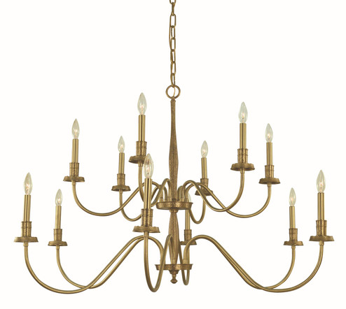 Matera 12 Light Dining Chandelier in Brushed Brass (8|5780 BR)