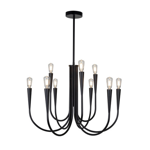 Bronte Nine Light Chandelier in Black (78|AC11929BK)