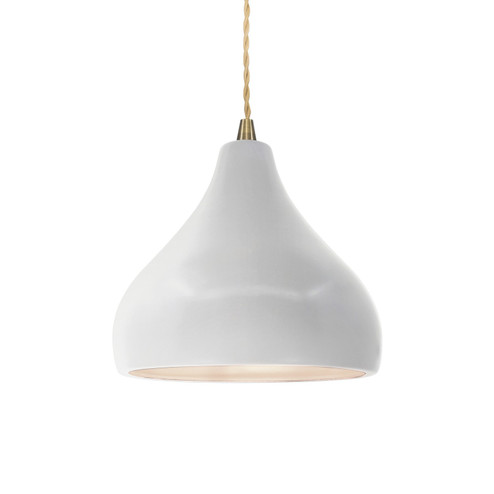 Radiance One Light Pendant in Bisque (102|CER-6560-BIS-ABRS-BEIG-TWST)