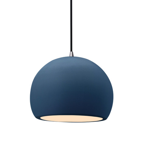 Radiance One Light Pendant in Midnight Sky w/ Matte White (102|CER-6530-MDMT-NCKL-BKCD)