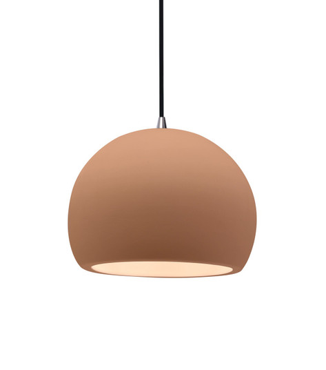 Radiance One Light Pendant in Adobe (102|CER-6530-ADOB-NCKL-BKCD)