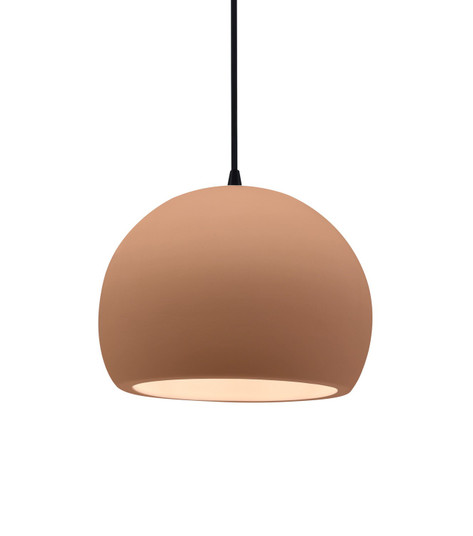 Radiance One Light Pendant in Adobe (102|CER-6530-ADOB-MBLK-BKCD)