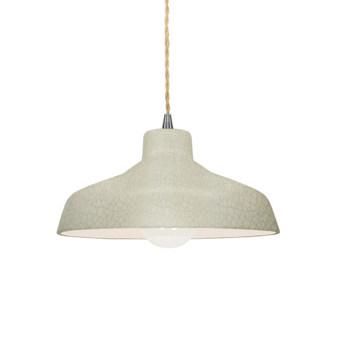 Radiance One Light Pendant in Celadon Green Crackle (102|CER-6260-CKC-NCKL-BEIG-TWST)