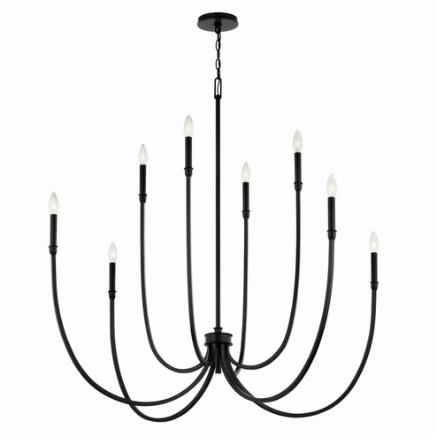 Malene Eight Light Foyer Chandelier in Black (12|52699BK)